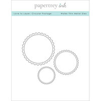 Papertrey Ink - Meta Dies - Love To Layer - Circular Postage