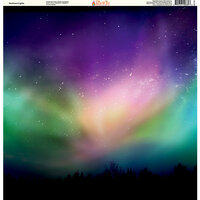 Ella and Viv Paper Company - Galaxy Collection - 12 x 12 Paper - Northern Lights