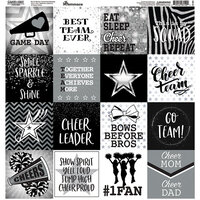 Reminisce - Cheerleading Collection - 12 x 12 Cardstock Stickers - Squares