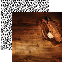 Reminisce - Let's Play Baseball Collection - 12 x 12 Double Sided Paper - Glove And Ball