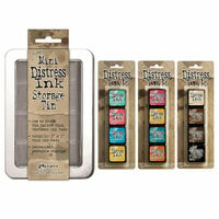 Ranger Ink - Tim Holtz - Mini Distress Ink Storage Tin with 12 Mini Ink Pads