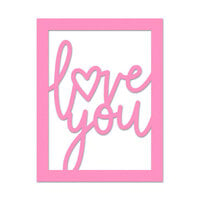 Scrapbook.com - Decorative Die Set - A2 Plate - Love You