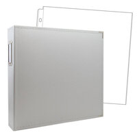 Scrapbook.com - 12x12 Three Ring Album - Light Gray - With 12x12 Page Protectors 10 pk