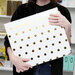 Scrapbook.com - 12x12 Three Ring Album - White with Gold Foil Dots