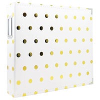 Scrapbook.com - 12x12 Three Ring Album - White with Gold Foil Dots