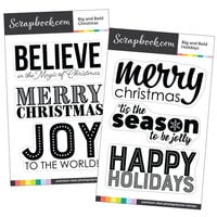 Scrapbook.com - Clear Photopolymer Stamp Set - Big and Bold Christmas Bundle