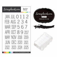 Scrapbook.com - Clear Photopolymer Stamp Set - Big Date Stamp Bundle