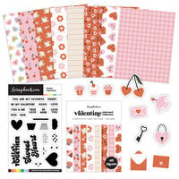 Scrapbook.com - Valentine Bundle - Dies, Paper, Stamps