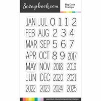 Scrapbook.com - Clear Photopolymer Stamp Set - Big Date Stamps