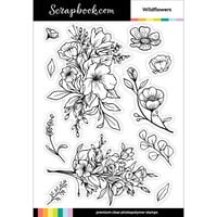 Scrapbook.com - Clear Photopolymer Stamp Set - Wildflowers