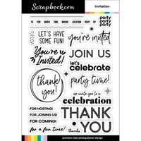 Scrapbook.com - Clear Photopolymer Stamp Set - Invitation