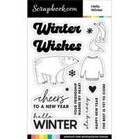 Scrapbook.com - Clear Photopolymer Stamp Set - Hello Winter