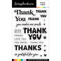 Scrapbook.com - Clear Photopolymer Stamp Set - Thanks Friend