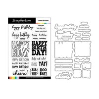 Scrapbook.com - Photopolymer Stamp Set and Coordinating Die - Happy Birthday