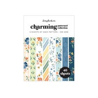 Scrapbook.com - Charming - Patterned Cardstock Paper Pad - Double Sided - A2 - 4.25 x 5.5 - 40 Sheets