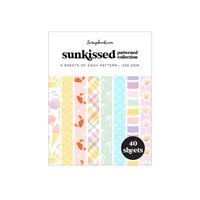 Scrapbook.com - Sunkissed - Patterned Cardstock Paper Pad - Double Sided - A2 - 4.25 x 5.5 - 40 Sheets