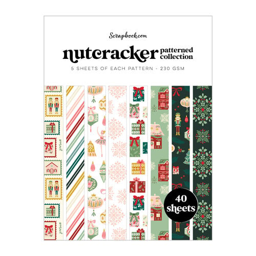 Scrapbook.com - Nutcracker - Patterned Cardstock Paper Pad - Double Sided - 6x8 - 40 Sheets