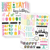 Scrapbook.com - Happy Birthday - Rub-On Transfers - 6x8 - 3 Pack