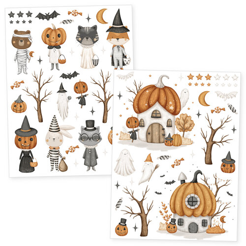 Scrapbook.com - Willow Lane - Halloween - Rub-On Transfers - 6x8 - 2 Sheets