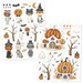 Scrapbook.com - Willow Lane - Halloween - Rub-On Transfers - 6x8 - 2 Sheets