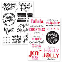 Scrapbook.com - Christmas Sentiments - Rub-On Transfers - 6x8 - 2 Sheets