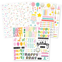 Scrapbook.com - Birthday Bundle - Rub-On Transfers - 6x8 - 6 Sheets