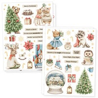 Scrapbook.com - Christmas Animals Bundle - Rub-On Transfers - 6x8 - 4 Sheets