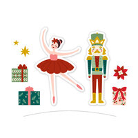 Scrapbook.com - Decorative Die Set - Build and Layer - Nutcracker and Ballerina