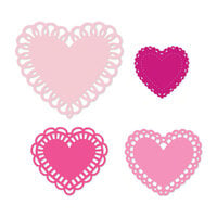 Scrapbook.com - Decorative Die Set - Heart Doilies