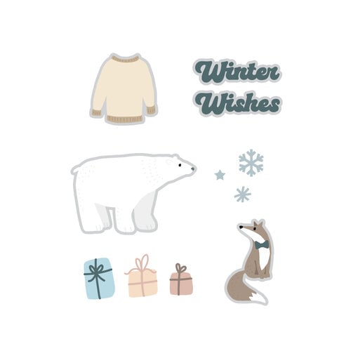 Scrapbook.com - Decorative Die Set - Winter Wishes