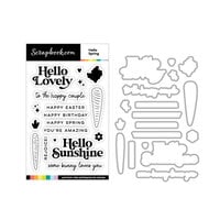 Scrapbook.com - Photopolymer Stamp Set and Coordinating Die - Hello Spring