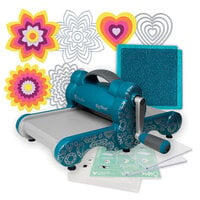 Sizzix - Stacey Park - Big Shot Machine - Teal Gemstone - Machine, Cutting Pads, and Nested Shapes Dies Bundle