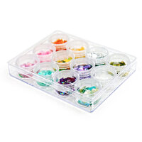 Scrapbook.com - Embellishment Jars - 12 Pieces with Storage Case - Mini