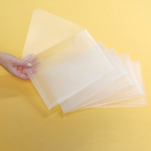 Scrapbook.com - Storage Envelopes - Plastic - 7x10 - Large - 5 Pack