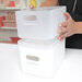 Scrapbook.com - Storage Bin with Lid - Frost - 2 Pack