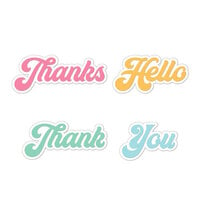 Scrapbook.com - Decorative Die Set - Thank You Sentiments III