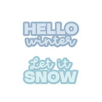 Scrapbook.com - Decorative Die Set - Let It Snow, Hello Winter - Sentiments