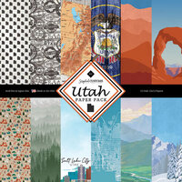 Scrapbook Customs - 12 x 12 Paper Pack - Utah