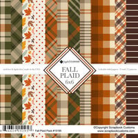 Scrapbook Customs - 6 x 6 Paper Pack - Fall Plaid