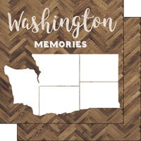 Scrapbook Customs - 12 x 12 Specialty Papers - Laser Photo Overlay - Washington