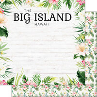 Scrapbook Customs - Vacay Collection - 12 x 12 Double Sided Paper - Big Island