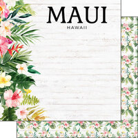 Scrapbook Customs - Vacay Collection - 12 x 12 Double Sided Paper - Maui