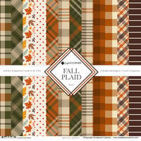 Scrapbook Customs - 12 x 12 Paper Pack - Fall Plaid