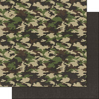 Scrapbook Customs - 12 x 12 Double Sided Paper - Regular Camo