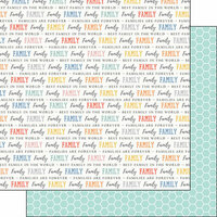 Scrapbook Customs - Family Collection - 12 x 12 Double Sided Paper - Family