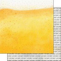 Scrapbook Customs - Drinking Collection - 12 x 12 Double Sided Paper - I Love Beer