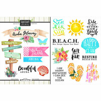 Scrapbook Customs - World Collection - Cardstock Stickers - Aruba Getaway