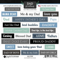 Scrapbook Customs - Cardstock Stickers - Dad Wordbits