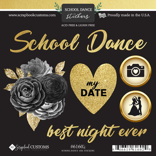 Scrapbook Customs - Cardstock Stickers - School Dance