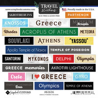 Scrapbook Customs - Cardstock Stickers - Greece Wordbits